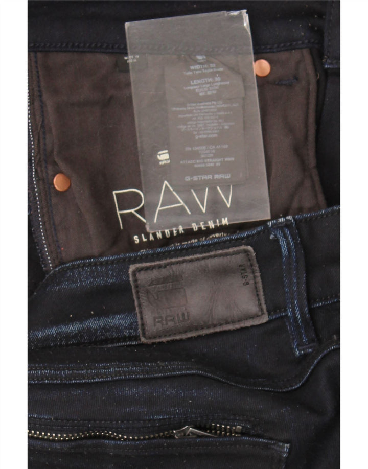G-Star Straight Jeans til mænd W32 L30 Marineblå Bomuld