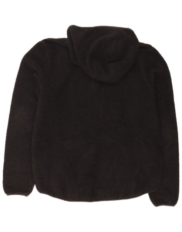 Mountain Warehouse Dame 1/4 lynlås fleece hættetrøje UK 14 Large Sort