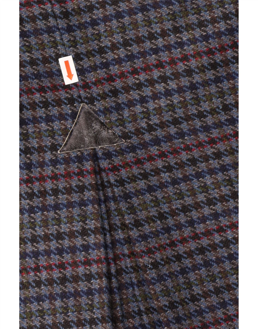 Vintage kvinders blyantnederdel UK 14 Medium W28 Blue Houndstooth