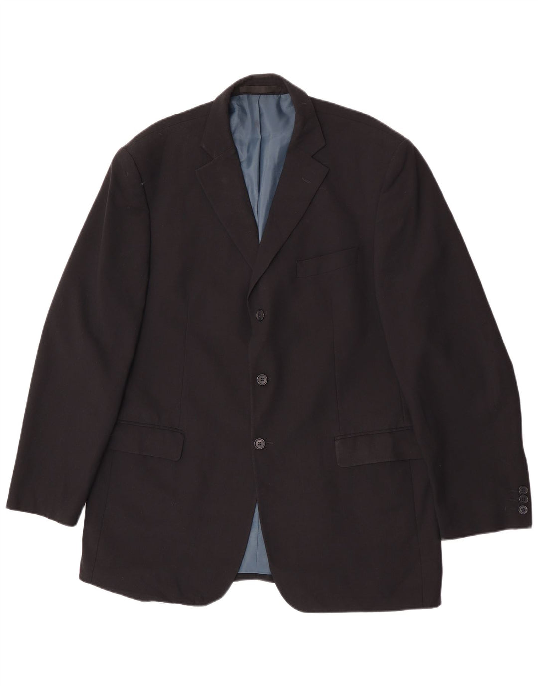 Marks & Spencer Herre 3-knaps blazerjakke UK 44 XL marineblå polyester