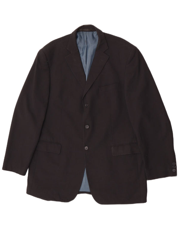 Marks & Spencer Herre 3-knaps blazerjakke UK 44 XL marineblå polyester