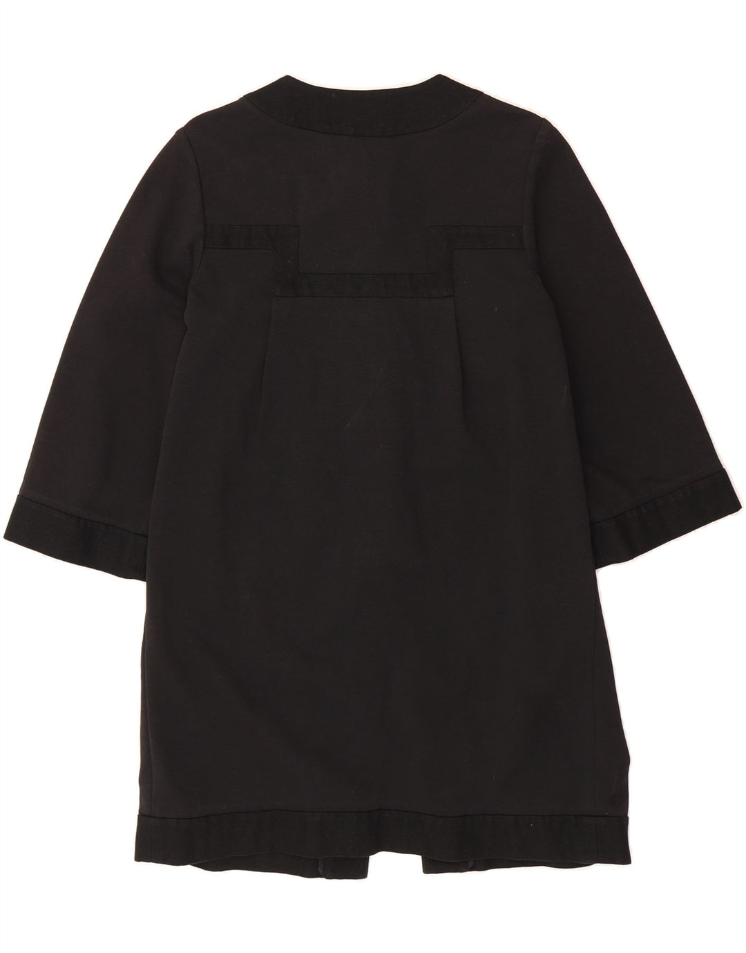 FURSTENBERG Womens 3/4 Sleeve Overcoat UK 14 Medium Black Cotton Vintage Furstenberg and Second-Hand Furstenberg from Messina Hembry 