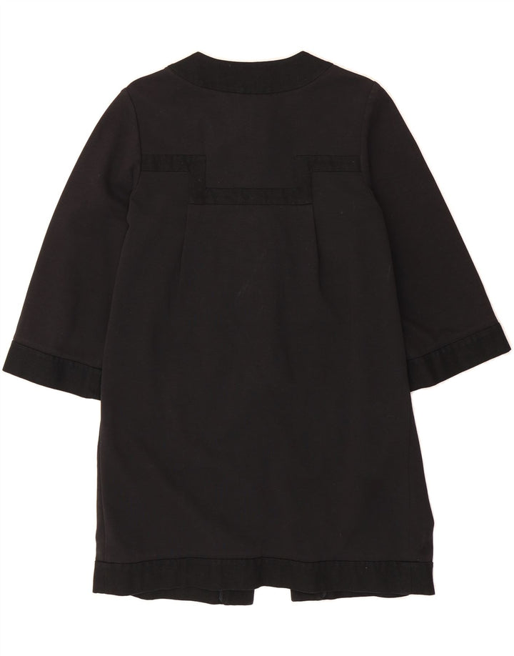 FURSTENBERG Womens 3/4 Sleeve Overcoat UK 14 Medium Black Cotton Vintage Furstenberg and Second-Hand Furstenberg from Messina Hembry 