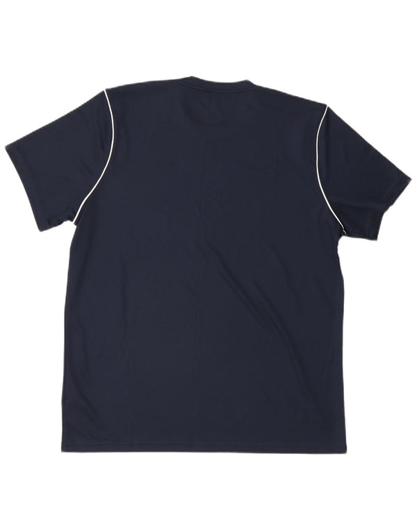 Nike Herre Dri Fit Slim Fit T-Shirt Top XL Marineblå Polyester