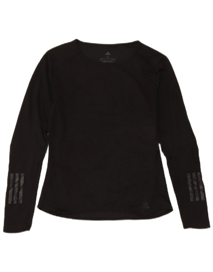 Adidas Dame Climacool Top Langærmet UK 8/10 Small Black Polyester