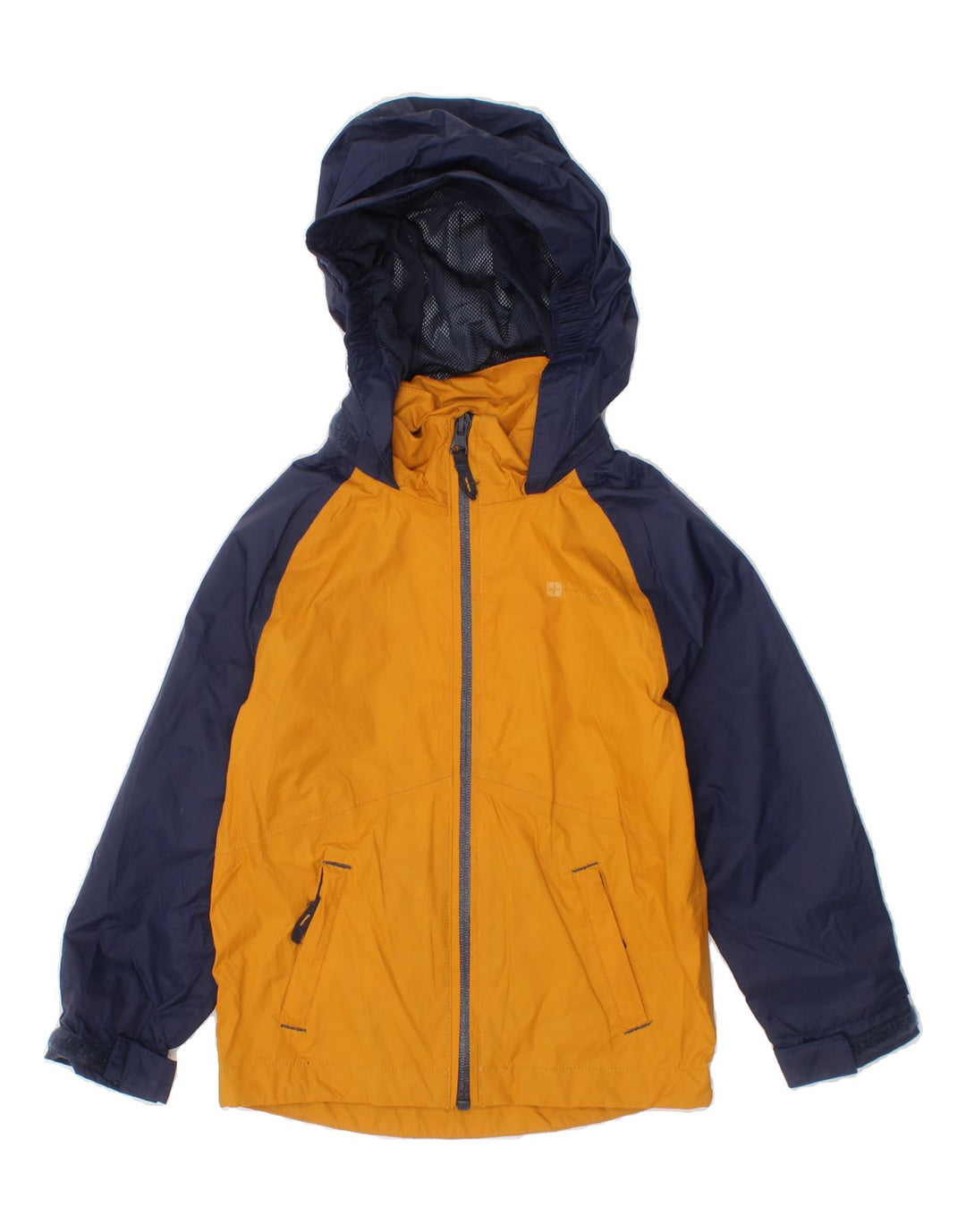 MOUNTAIN WAREHOUSE Boys Hooded Rain Jacket 3-4 Years Yellow Colourblock Vintage Mountain Warehouse and Second-Hand Mountain Warehouse from Messina Hembry 