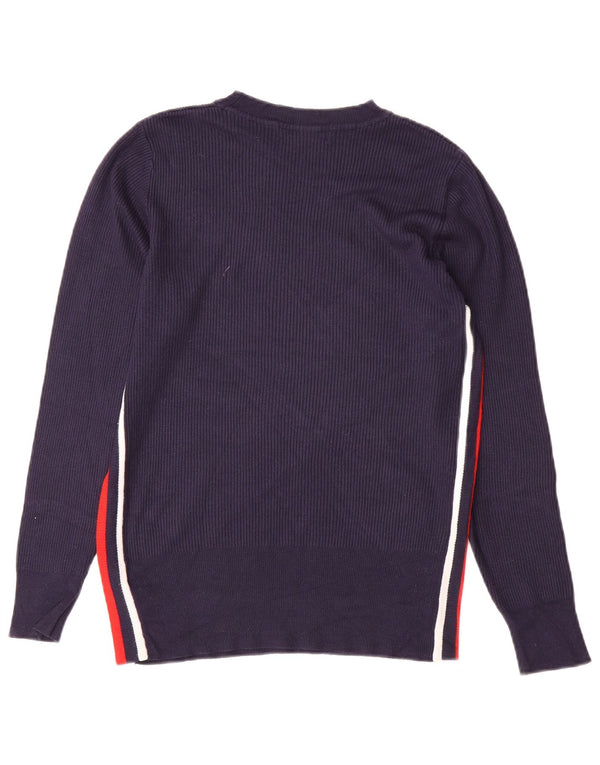 Marks & Spencer Dame Boat Neck Jumper Sweater UK 16 Large Navy Blue