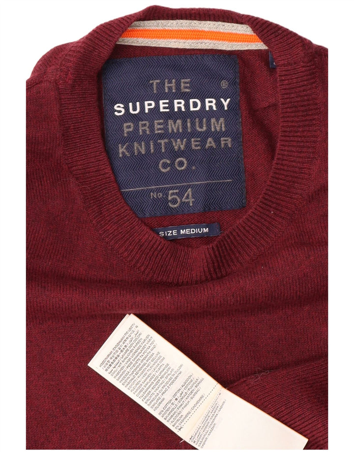 SUPERDRY Herre sweater med rund hals, medium rødbrun bomuld