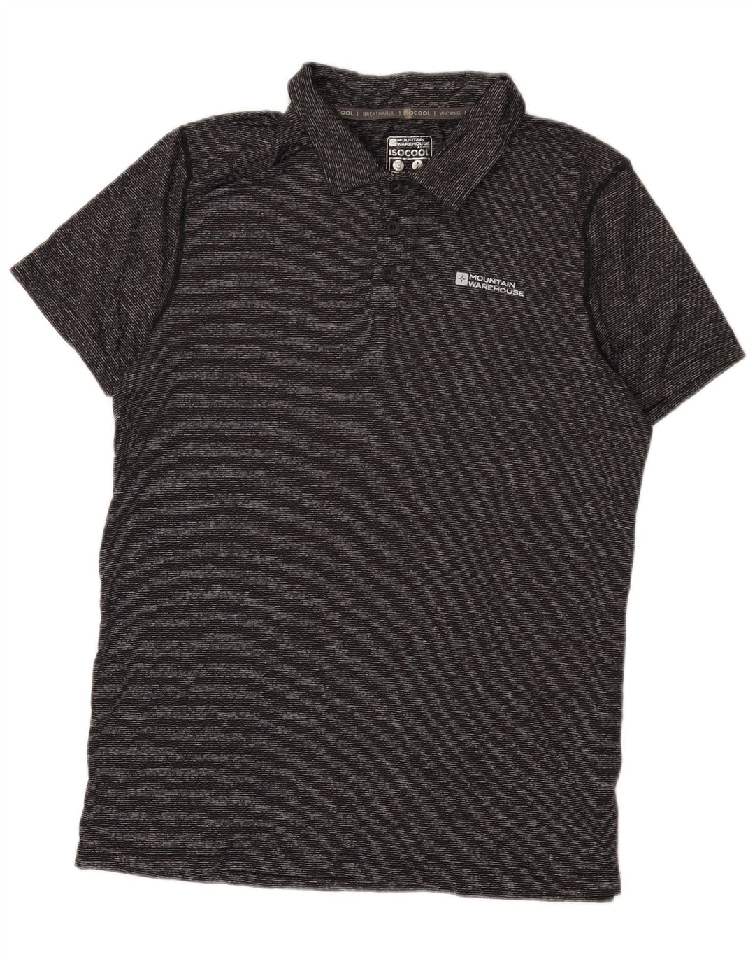 Mountain Warehouse Herre IsoCool Polo Shirt Medium Grey Flecked Polyamid