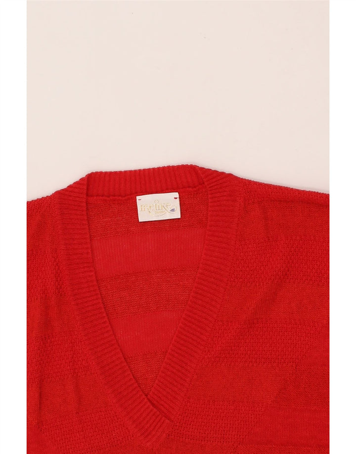 VINTAGE Womens Vest Tank Top IT 46 Large Red Polyacrylic Vintage Vintage and Second-Hand Vintage from Messina Hembry 