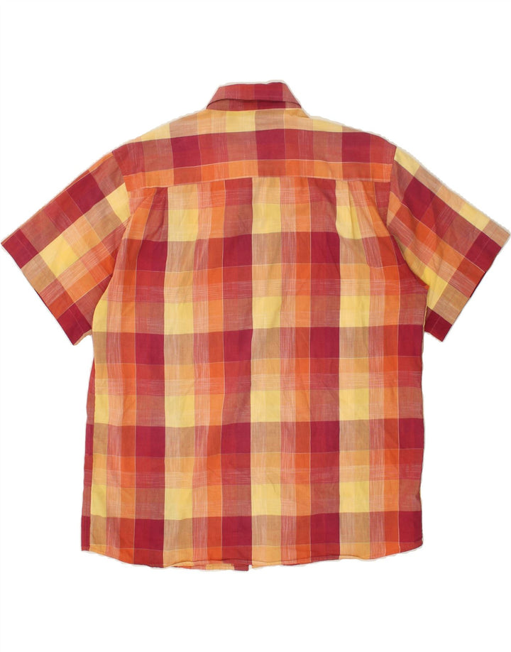 BIAGGINI Mens Short Sleeve Shirt Large Multicoloured Check Cotton Vintage Biaggini and Second-Hand Biaggini from Messina Hembry 