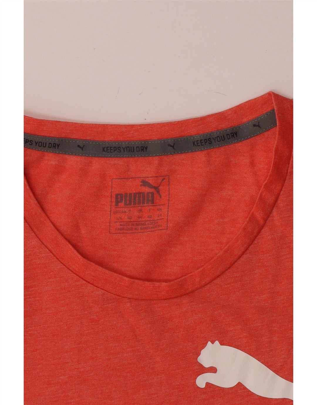 Puma Grafisk T-Shirt Top til kvinder DK 14 Stor Orange
