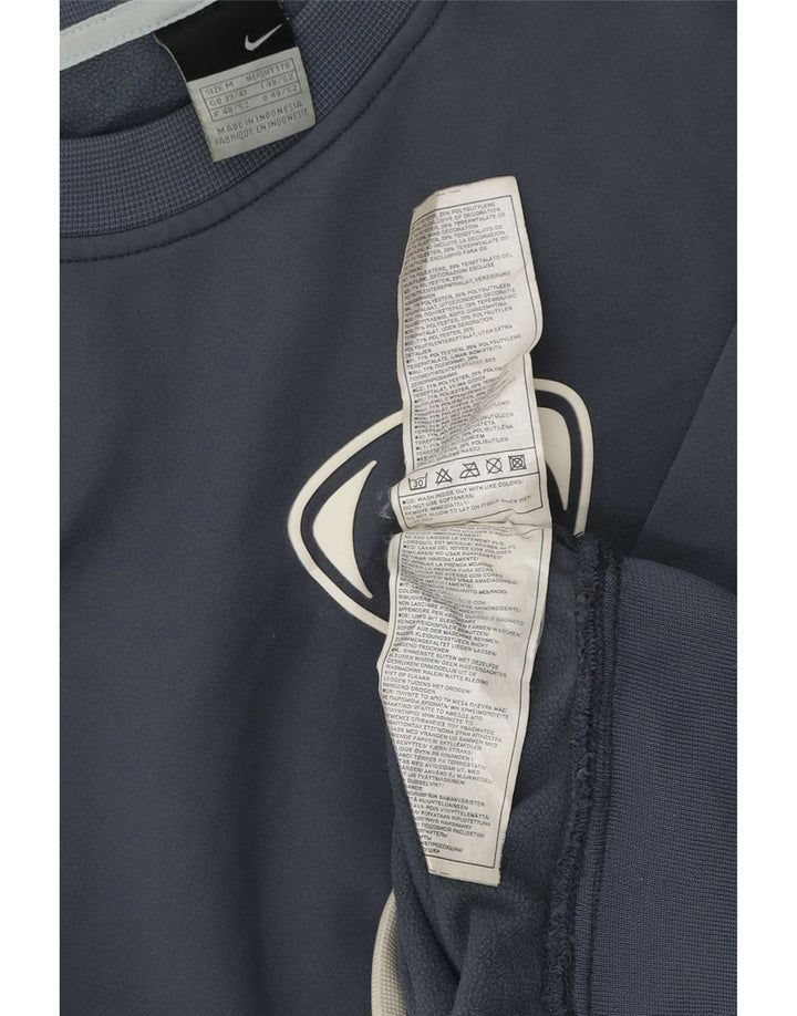 Nike Sweatshirt Jumper til mænd UK 39/41 Medium Blue Colourblock Polyester