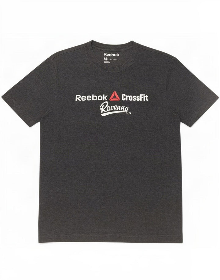 Reebok Herre grafisk T-shirt Top mellemgrå bomuld