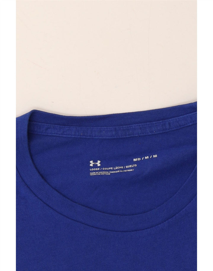 UNDER ARMOUR Mens loose Graphic T-Shirt Top Medium Blue Cotton