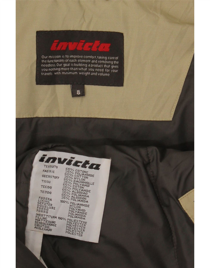 Invicta Dame 3/4-ærmet polstret jakke UK 8 Lille beige bomuld
