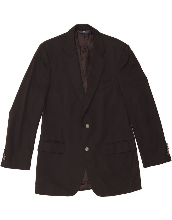BROOKS BROTHERS Mens 346 2 Button Blazer Jacket UK 40 Large Black Vintage Brooks Brothers and Second-Hand Brooks Brothers from Messina Hembry 