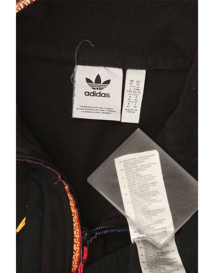 Adidas Fleecejakke til mænd UK 42 XL Sort Polyester