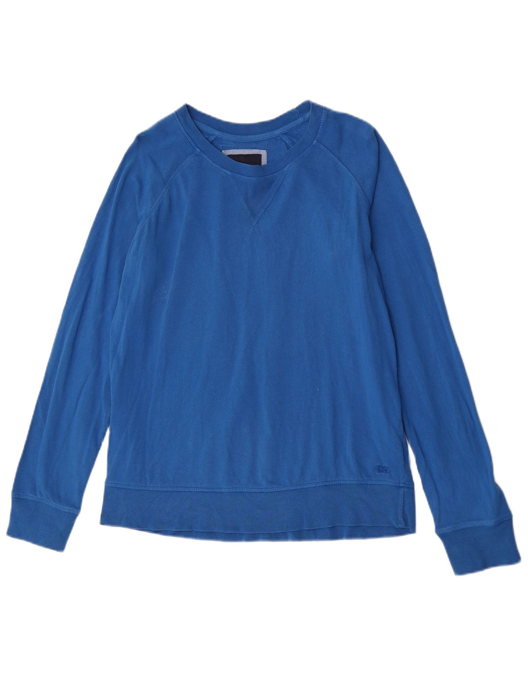 Crew Clothing Dame Sweatshirt Jumper UK 12 Medium Blue Bomuld