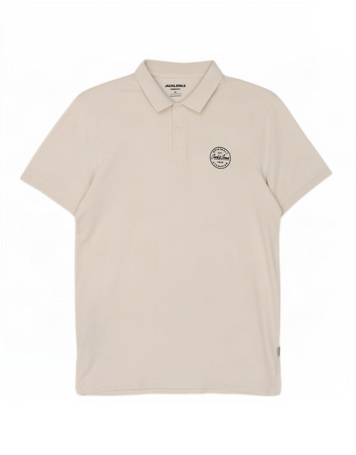 Jack & Jones herre poloshirt XL hvid bomuld