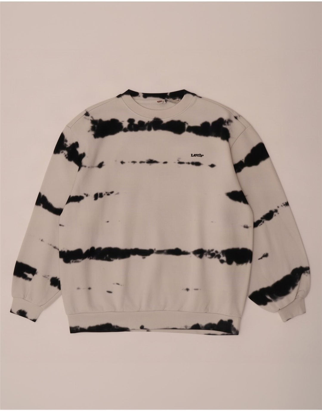Levi's Sweatshirt til mænd Medium Off White Tie Dye Bomuld