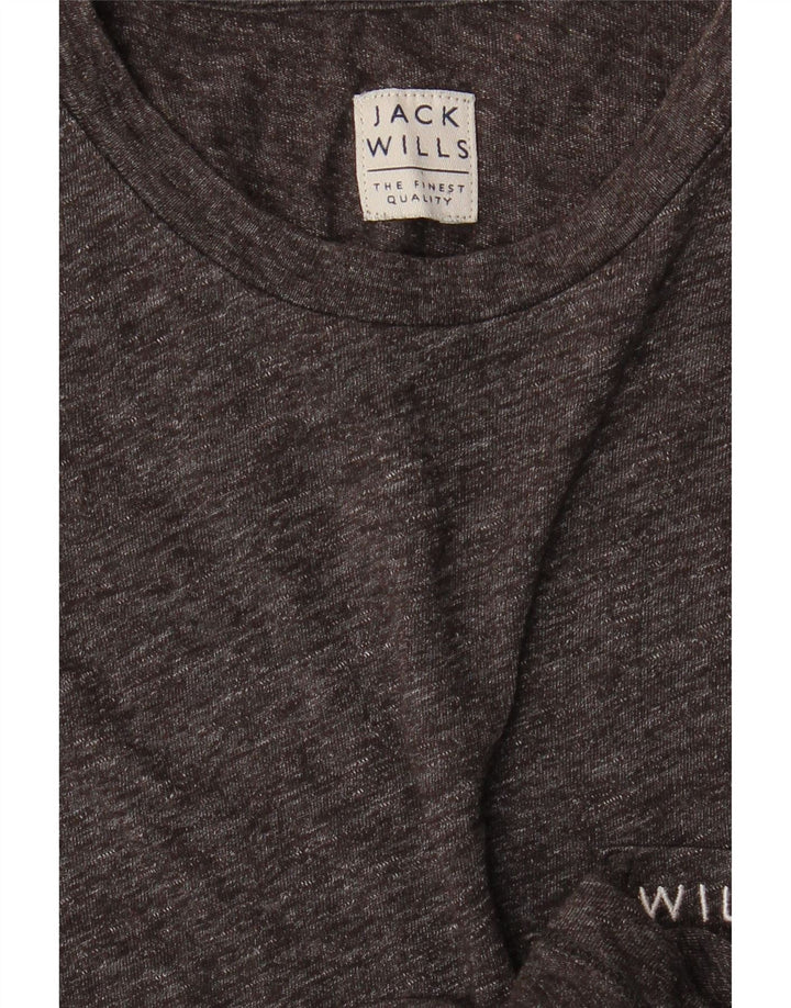 JACK WILLS Herre T-Shirt Top Lille Grå Flecked