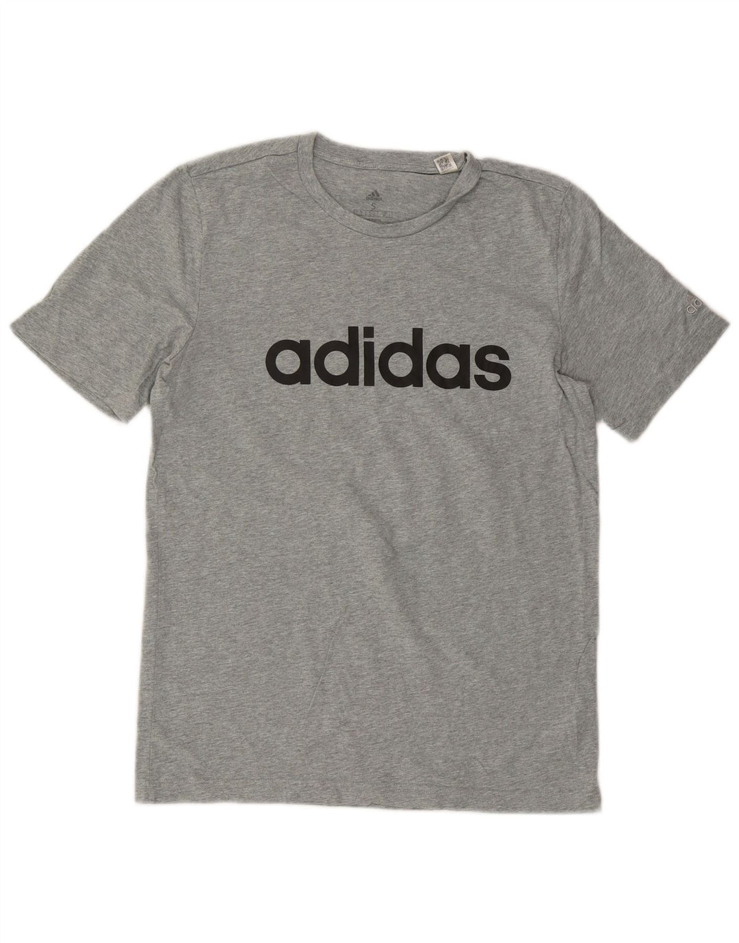 ADIDAS Grafisk T-shirt til mænd, lille grå bomuld