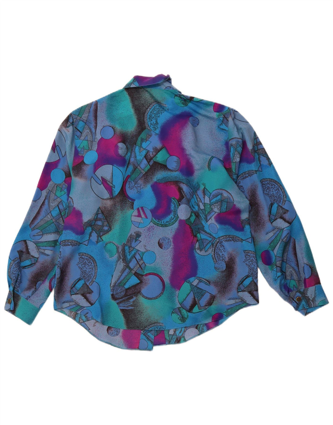 ERTO skjorte med abstrakt mønster til kvinder EU 42 Large Blue Colourblock Polyester