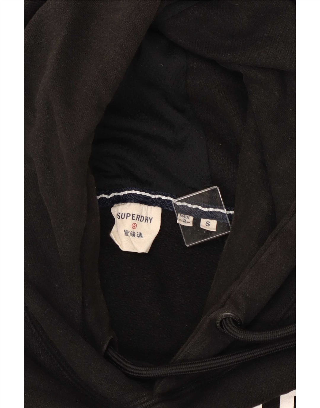 Superdry Grafisk hættetrøje til mænd, lille sort