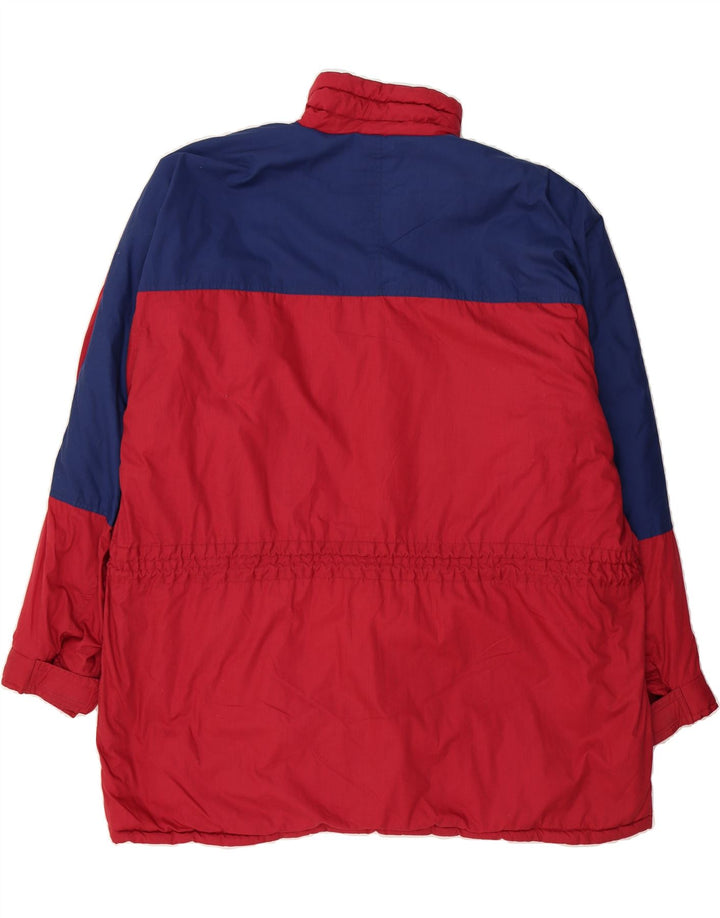 VINTAGE Mens Utility Jacket UK 44 2XL Red Colourblock Polyester Vintage Vintage and Second-Hand Vintage from Messina Hembry 