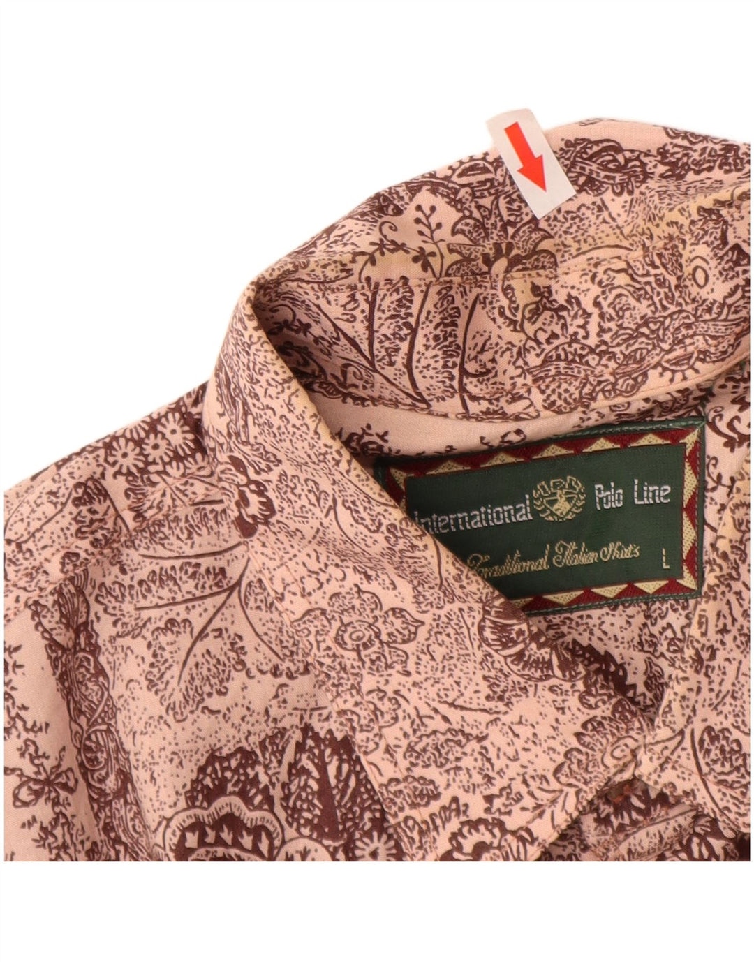INTERNATIONAL Herreskjorte Stor Brun Paisley Bomuld
