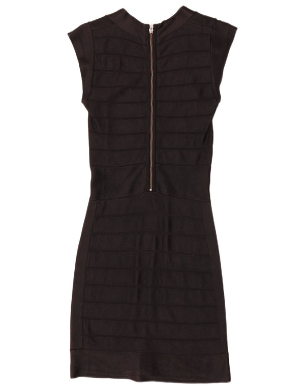 French Connection Womens Sheath Dress UK 10 Small Black Viscose