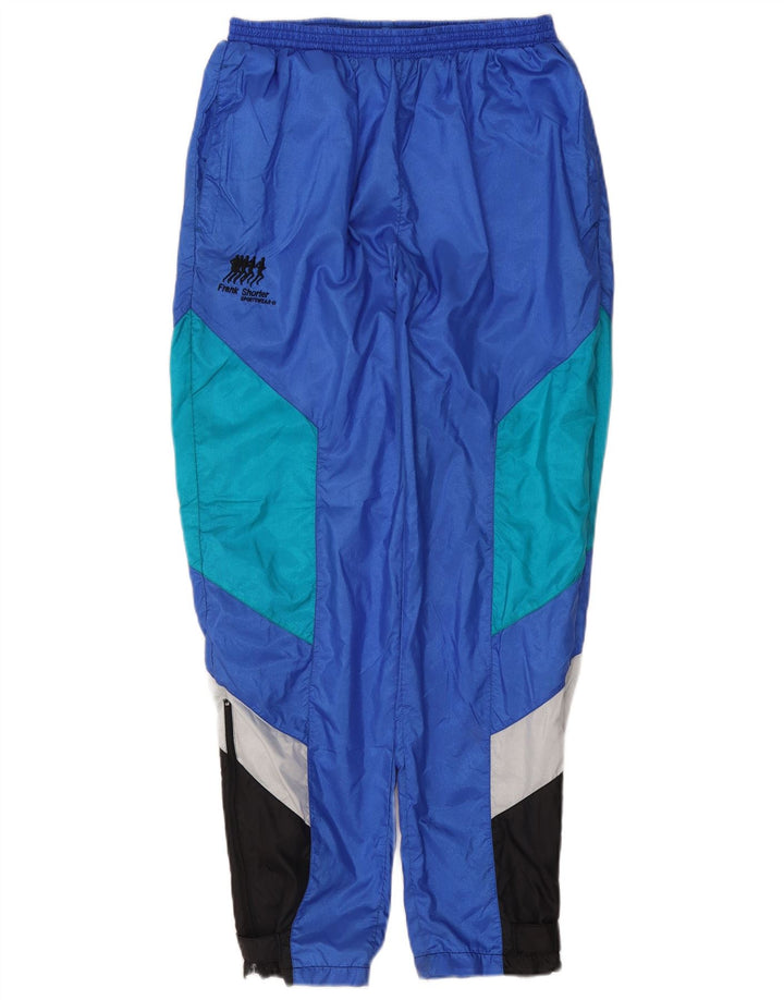 Frank Shorter Herre fuld træningsdragt Medium Blue Colourblock Nylon