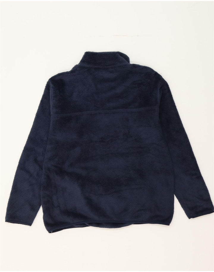 EDDIE BAUER Womens Zip Neck Fleece Jumper UK 16 Large Navy Blue Polyester Vintage Eddie Bauer and Second-Hand Eddie Bauer from Messina Hembry 