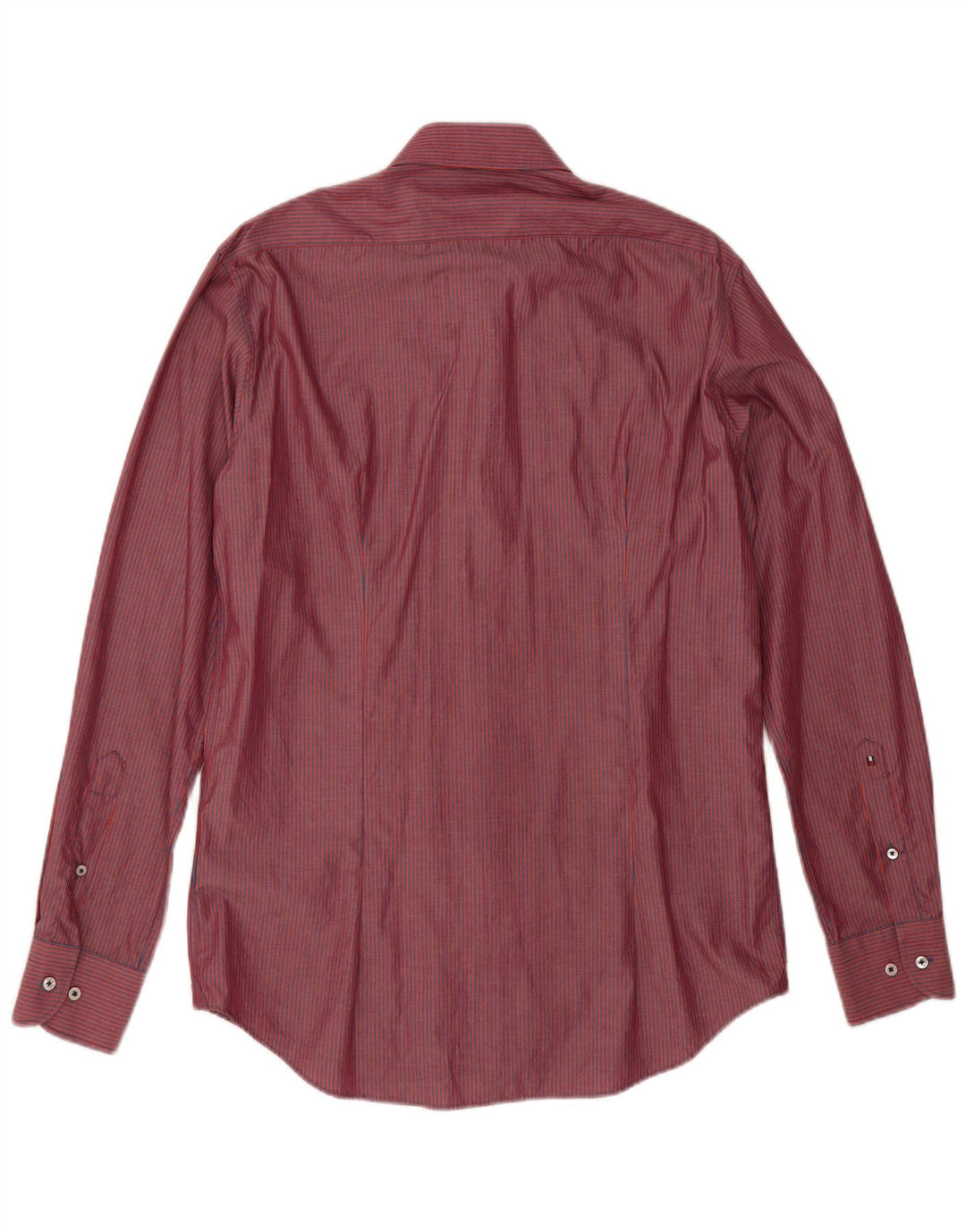 Tommy Hilfiger Herre skræddersyet skjorte str. 40 15 3/4 Medium rød nålestribe