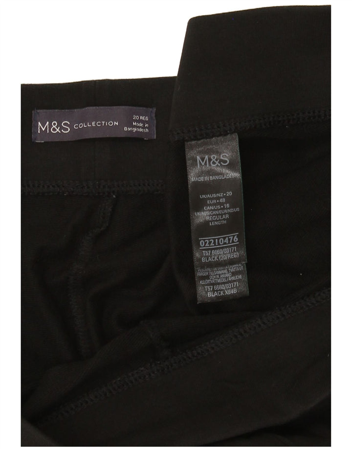 Marks & Spencer Dame Leggings UK 20 2XL Sort Bomuld