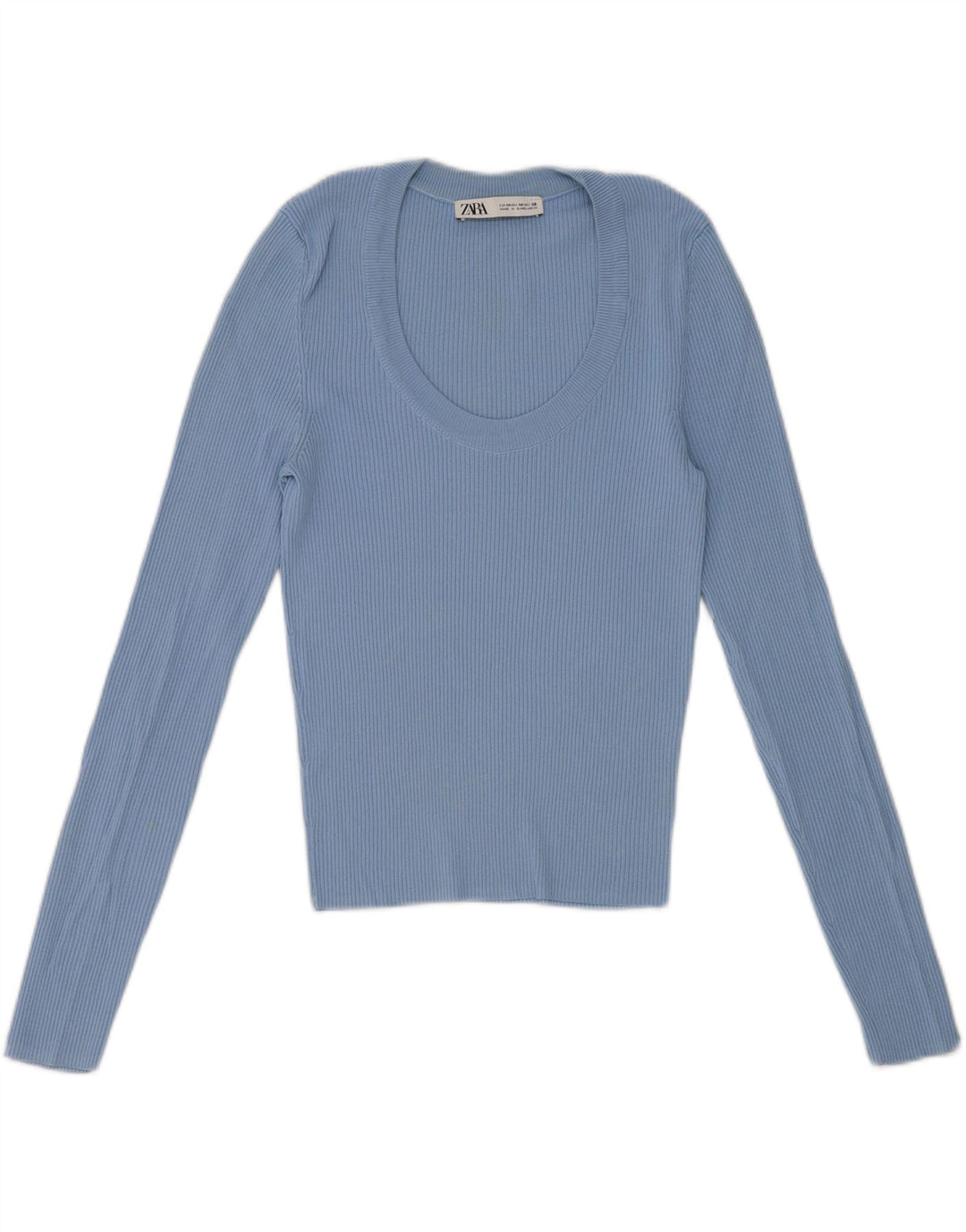 Zara Dame Langærmet Top Langærmet UK 12 Medium Blue