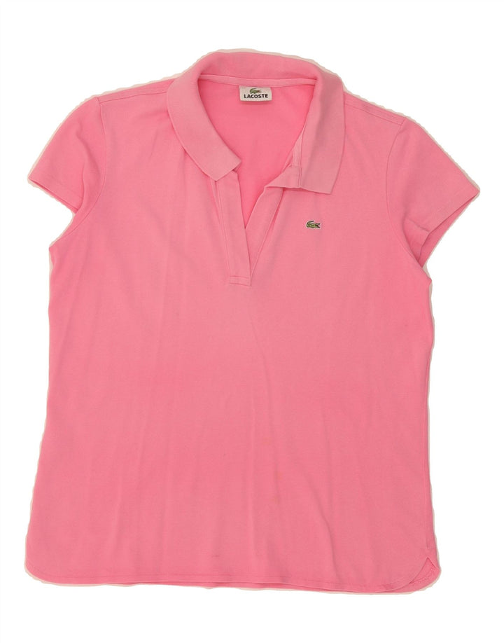 LACOSTE Womens Polo Shirt Size 44 Large Pink Cotton Vintage Lacoste and Second-Hand Lacoste from Messina Hembry 