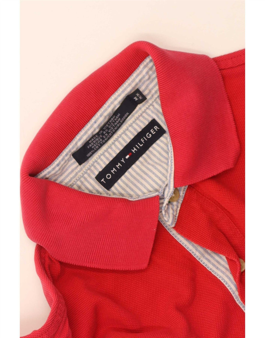Tommy Hilfiger herre poloshirt Medium rød bomuld