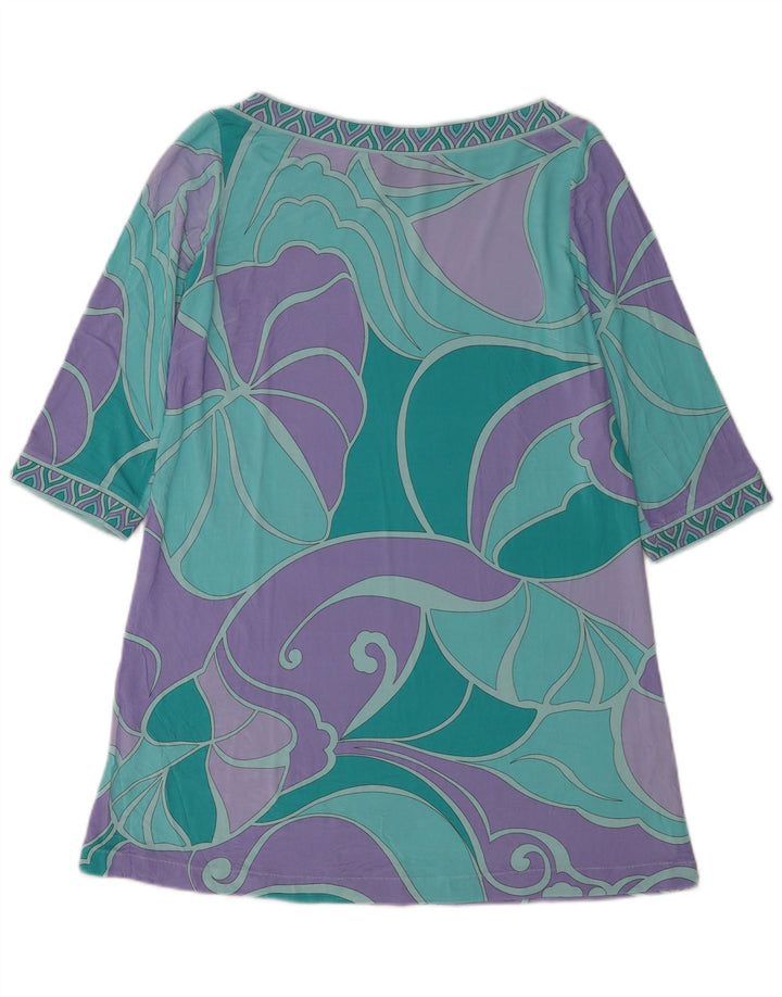 Luisa Spagnoli kvinders abstrakt mønster tunikakjole UK 10 Small Multicoloure