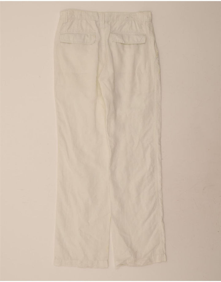 CELIO Womens Straight Chino Trousers EU 40 Medium W32 L34 White Vintage Celio and Second-Hand Celio from Messina Hembry 