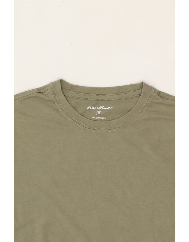 EDDIE BAUER Mens T-Shirt Top Medium Green Cotton Vintage Eddie Bauer and Second-Hand Eddie Bauer from Messina Hembry 