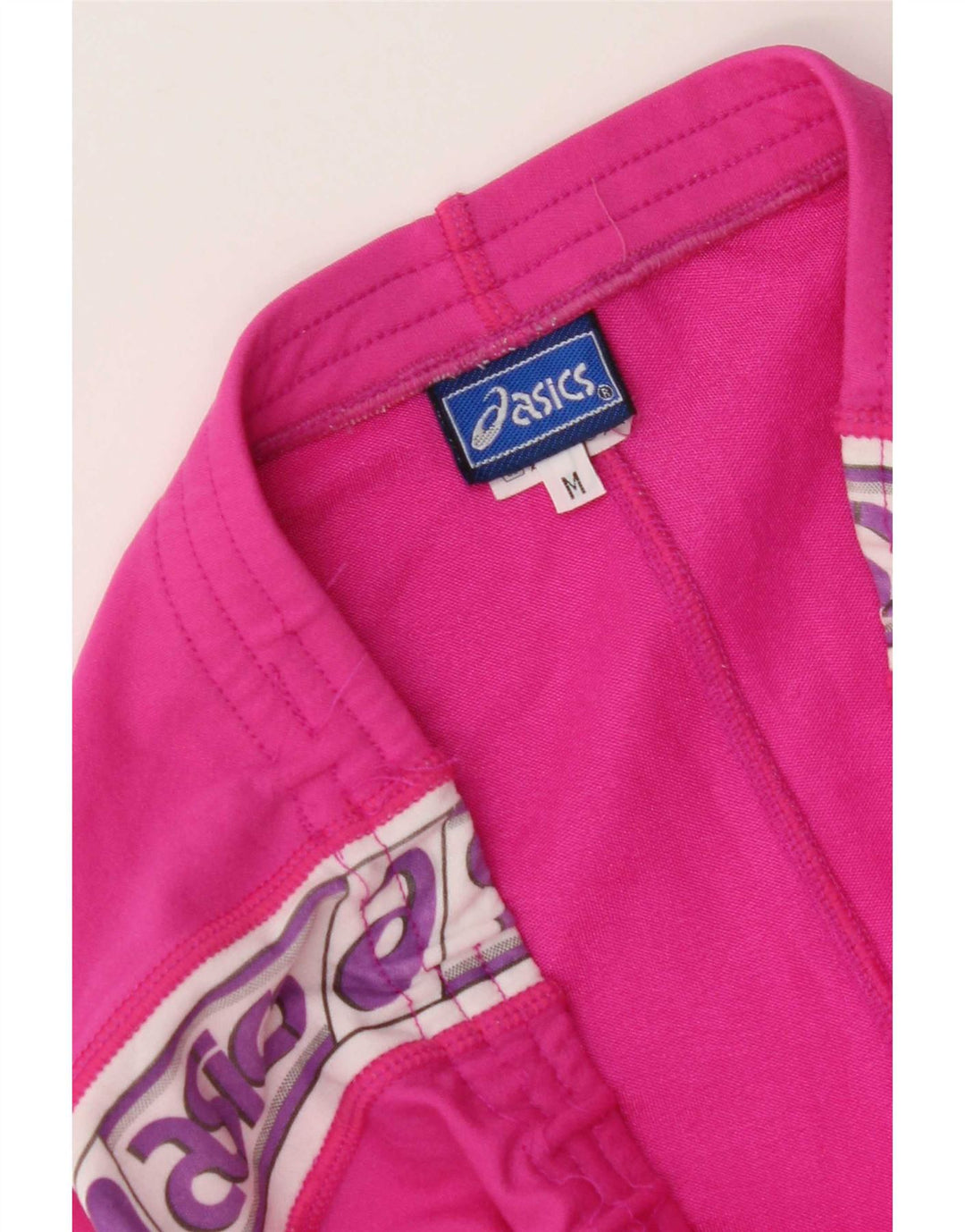 Asics Graphic Tracksuit Bukser til kvinder UK 12 Medium Pink Colourblock
