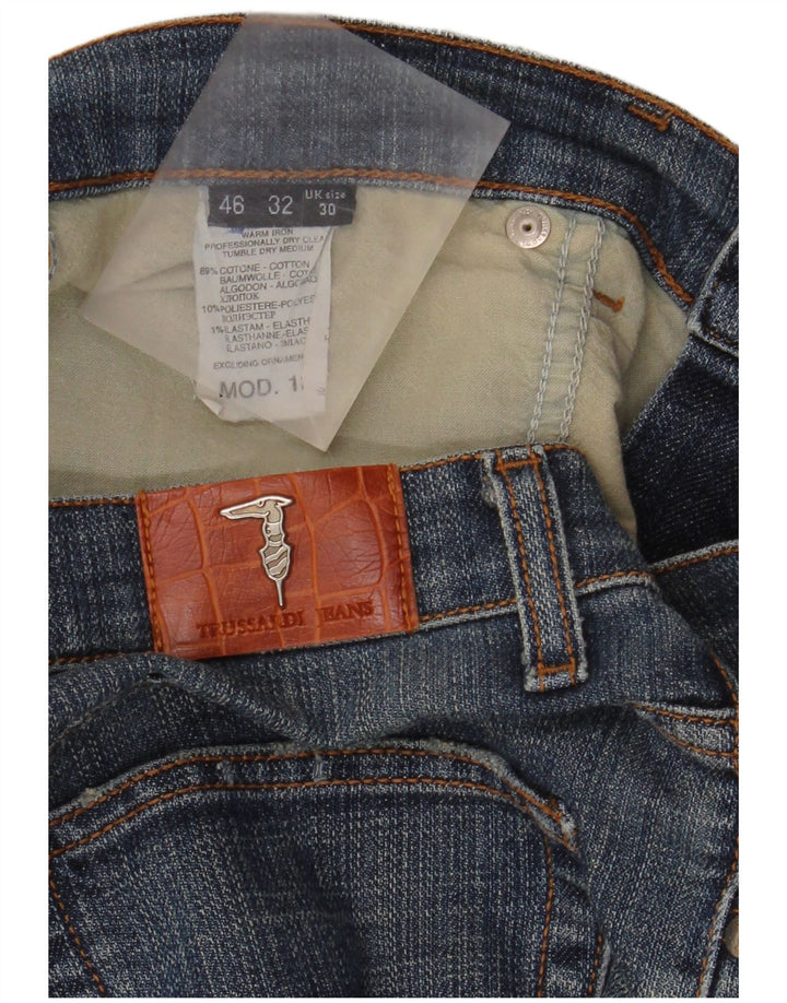 Trussardi lige jeans til kvinder W30 L32 blå bomuld