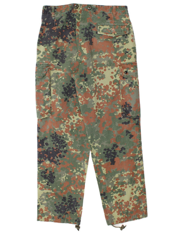 Vintage Straight Cargo Bukser til mænd W32 L30 Grøn Camouflage Bomuld