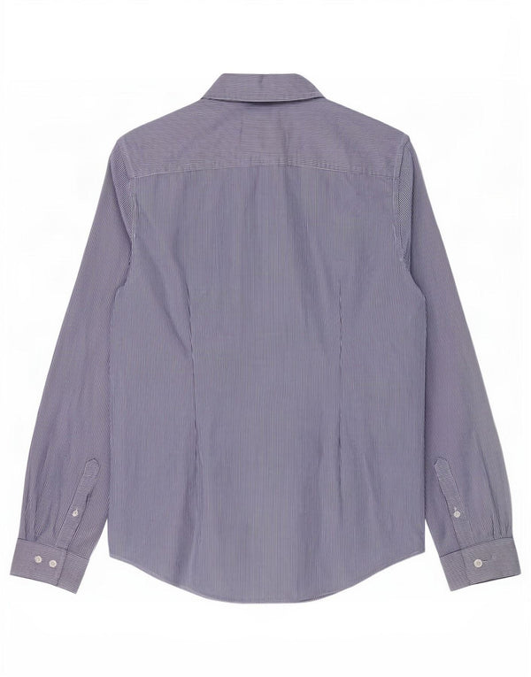 Tommy Hilfiger Dame Classic Fit skjorte UK 12 Medium Blue Pinstripe Cotton