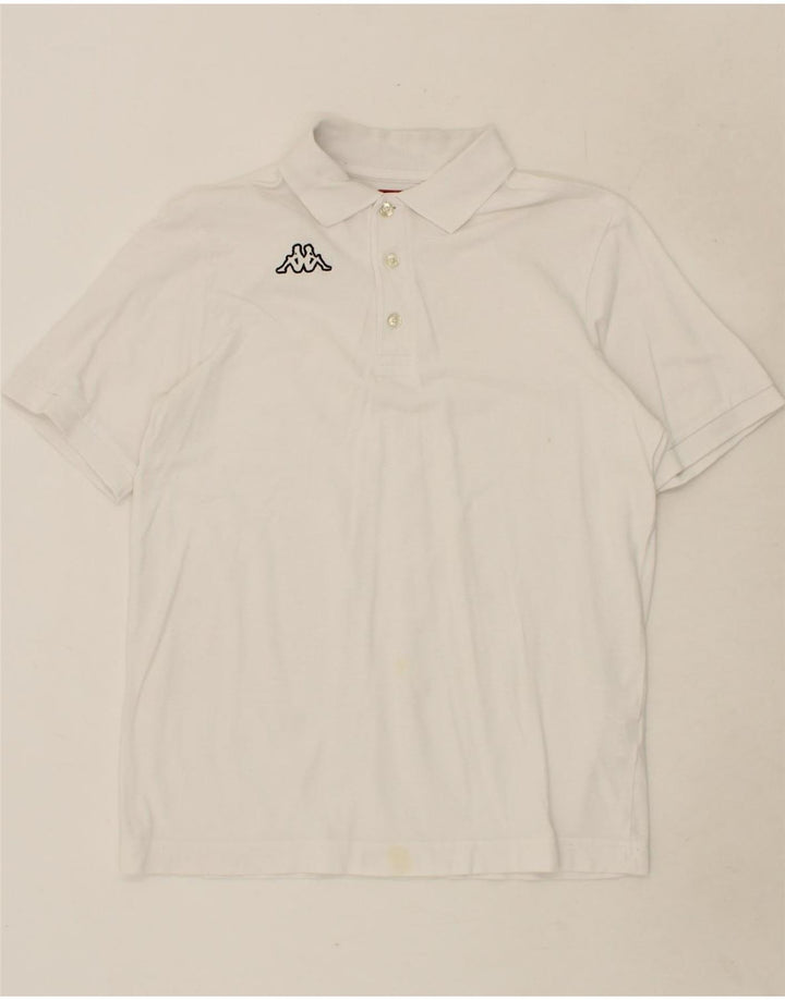 KAPPA Mens Polo Shirt Small White Cotton Vintage Kappa and Second-Hand Kappa from Messina Hembry 