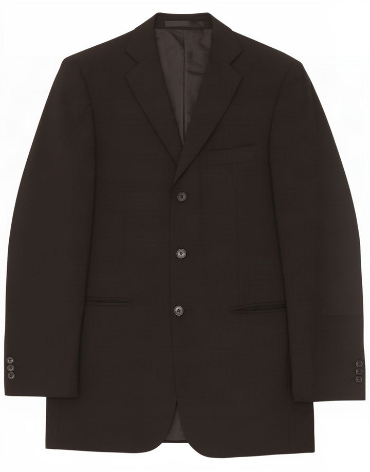 Marks & Spencer Herre 3-knaps blazerjakke UK 38 Medium Black Polyester