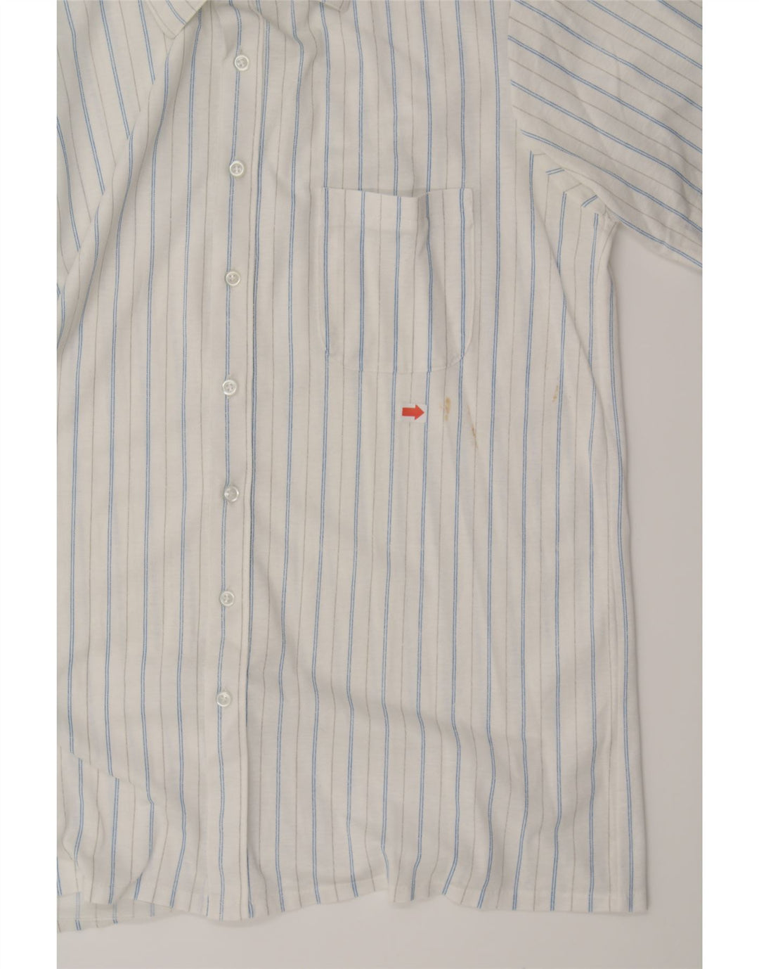 JOCKEY Mens Short Sleeve Shirt IT 52 Large Blue Striped Vintage Jockey and Second-Hand Jockey from Messina Hembry 