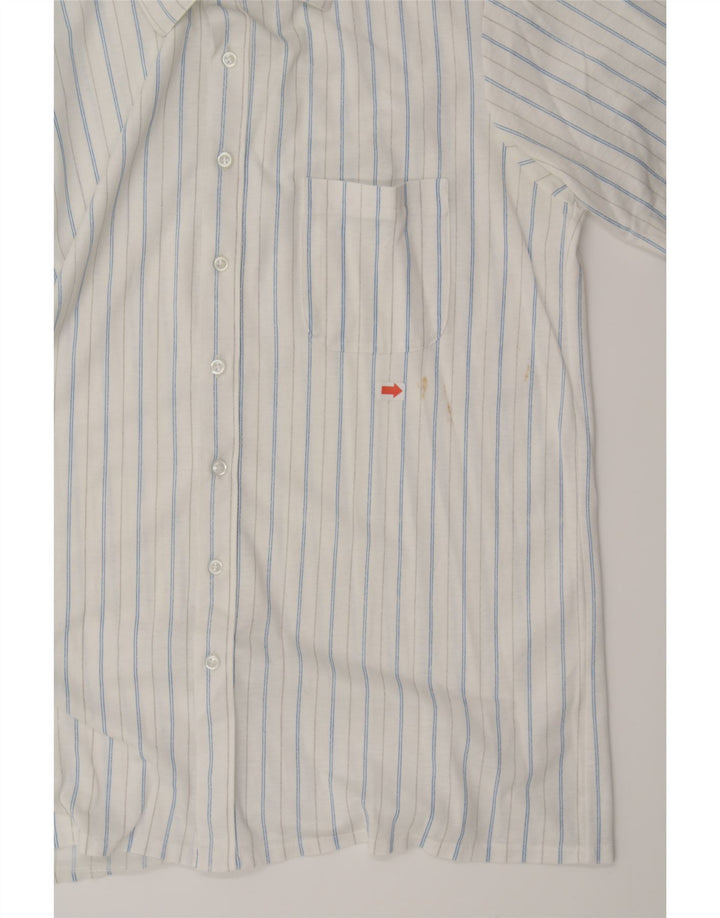 JOCKEY Mens Short Sleeve Shirt IT 52 Large Blue Striped Vintage Jockey and Second-Hand Jockey from Messina Hembry 